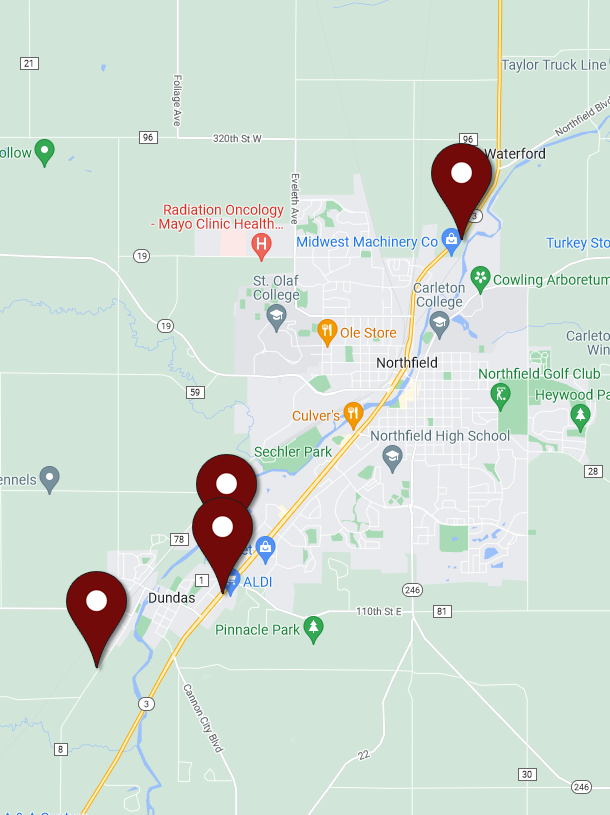 Self Storage Dundas has several locations across the Dundas, MN and Northfield, MN areas servicing the needs of northern and southern Northfield, MN, Dundas, MN, and all surrounding areas.